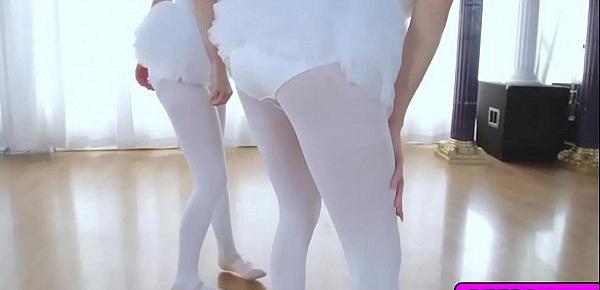  Hot teen ballerinas fuck with their instructor